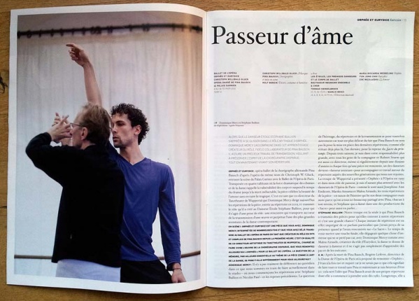 En scène journal de l'Opéra National de Paris - Photographies de répétitions de Orphée et Eurydice de Pina Bausch par Agathe Poupeney - Avec Stéphane Bullion, Nicolas Paul et Dominique Mercy